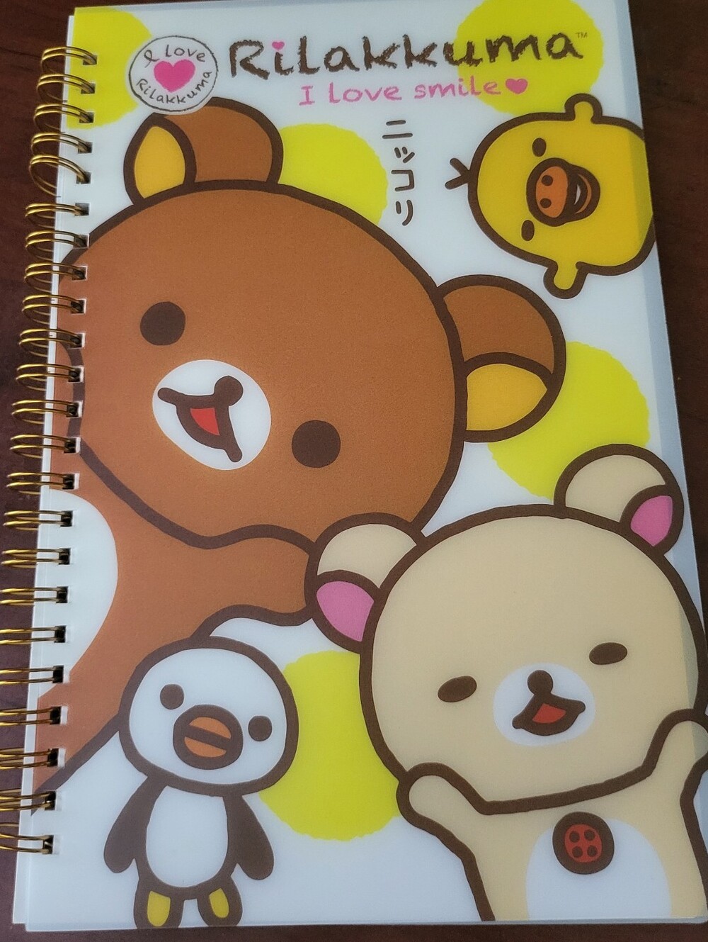 San-X Rilakkuma "I Love Smile" Spiral Bound Notebook Journal 40 Sheets